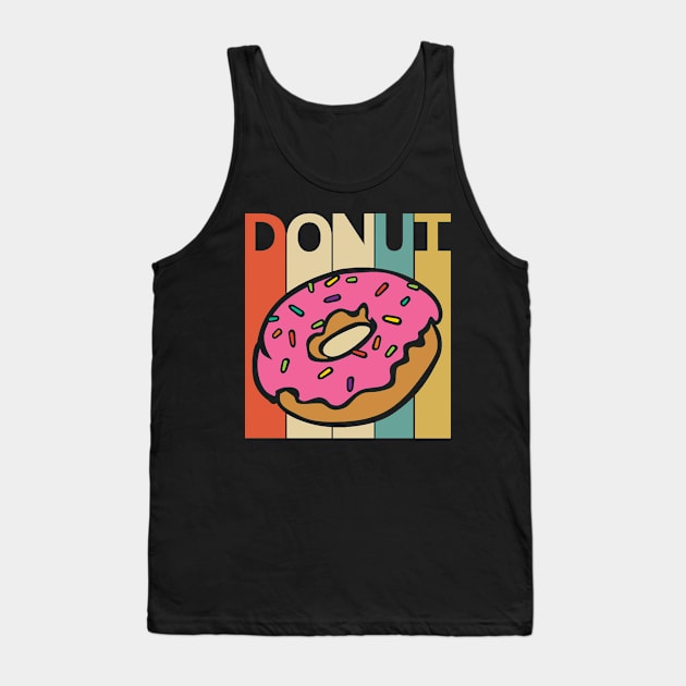 Vintage Donut Lover Gift Tank Top by GWENT